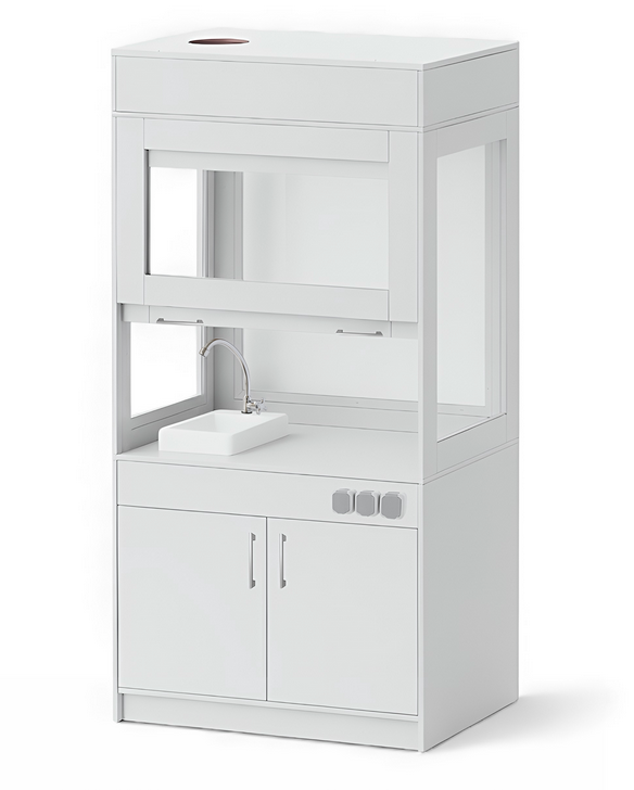 Шафа витяжна з розетками та краном для кабінету хімії, АЛМАНТ, 1044х700х2360 мм